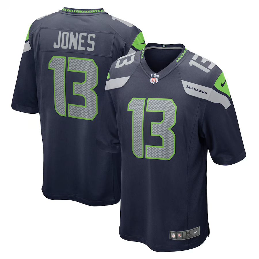 Men Seattle Seahawks #13 Josh Jones Nike College Navy Home Game Player NFL Jersey